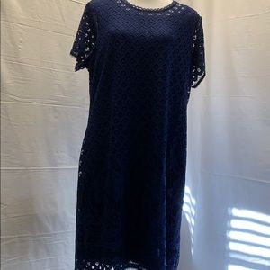 Lovely navy blue Isaac Mizrahi Live dress.